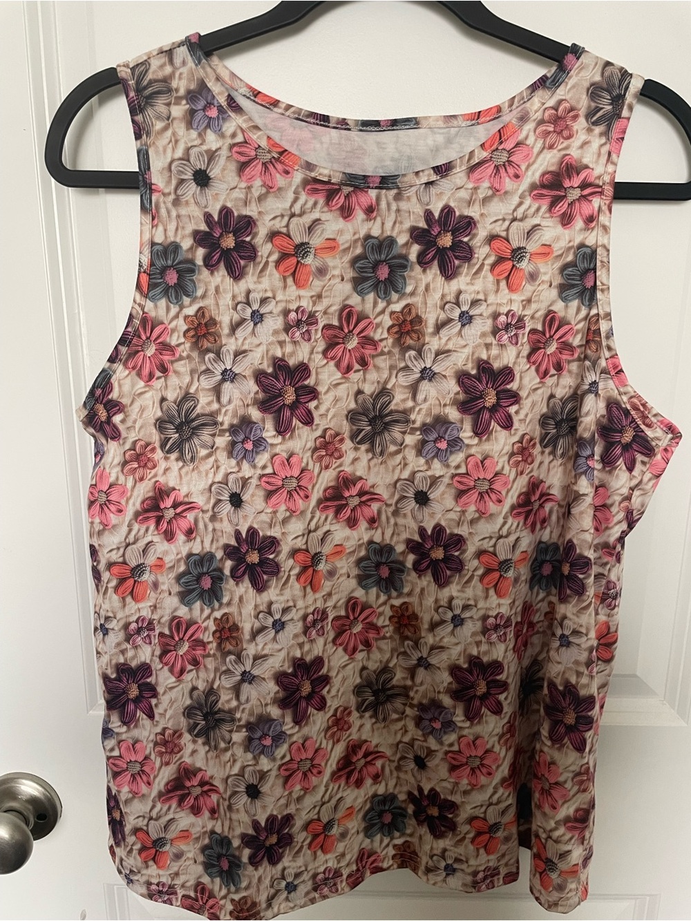 Floral Sleeveless Tank Top - Pink Multi